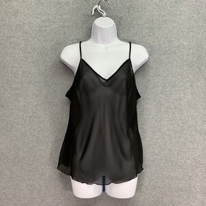 Notations Sheer Layering Tank Top Size XL Black Whimsigoth Dainty Coquette